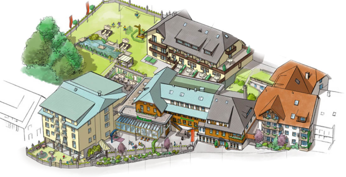 Lageplan vom Hotel Engel Todtnauberg